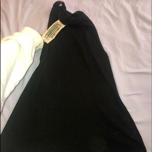 Black Halter Flowy Tank Top